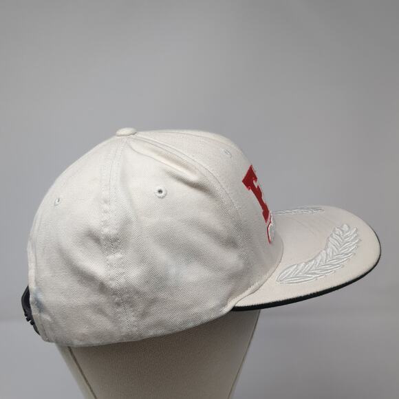 Fox Race Team Snapback Cap White One Size Adjustable Embroidered Vented Holes - Picture 5 of 9